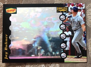 1996 Pinnacle Denny's Holograms #7 JAY BUHNER Mariners Baseball Card!