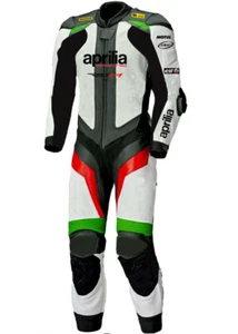 Aprilia Uomini Giacca Tuta da corsa pelle Motociclo Moto Bicicletta CE Abito - Picture 1 of 3