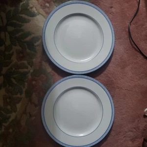 Ralph Lauren Macao White and Blue Porcelain Large Dinner Plate 2 Plates - Picture 1 of 5