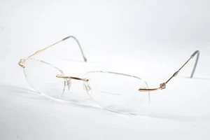 Silhouette Eyeglasses M 7423 Womens Gold 6052 Rimless Titanium Glasses Frames - Picture 1 of 4