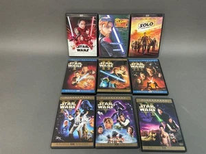 Star Wars DVD Prequel & Original Trilogy 1-6 I-IV Movies Lot 9 w/ Solo & Clone - Picture 1 of 11