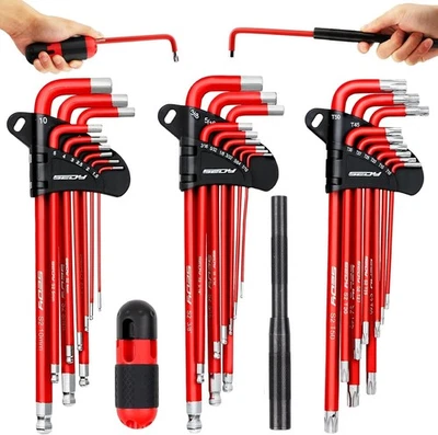 SEDY 30-Piece Long Arm Ball End L-Hex & Torx Key Set with Grip Handle, Ultimate - Image 1 of 4