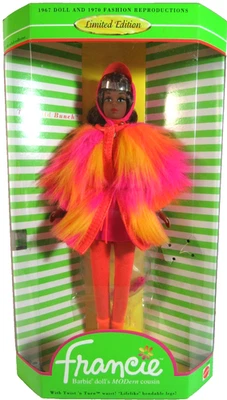 BARBIE LIMITED EDITION MOD FRANCIE AFRICAN AMERICAN REPRODUCTION DOLL #17607 NIB - Image 1 of 4