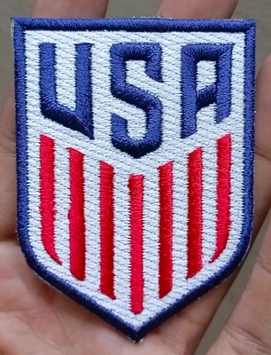 USA Soccer Team Logo Iron on Patch - Sew Patch - Embroidered Patch 3"x2.2" - Image 1 of 4