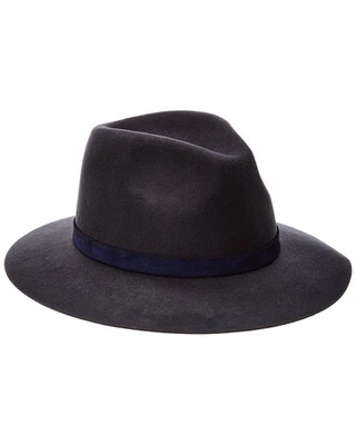 Fedora de fieltro Phenix de ala corta con ribete de gamuza para mujer Foto 1 de 3