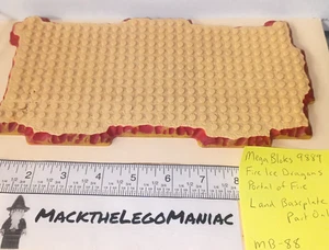 Mega Bloks 9889 Fire Ice Dragons Portal of Fire Land Baseplate Only - Picture 1 of 4