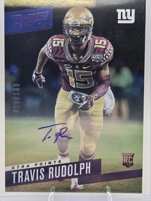 2017 Panini Prestige - Rookie Travis Rudolph #243 Xtra Points Purple /100 (RC) - Image 1 of 2