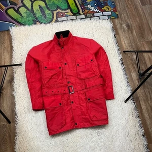 VINTAGE 1978 BELSTAFF TRIALMASTER XL 500 RED COAT JACKET Motorcycle large - Picture 1 of 11