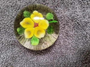 Glass Flower Paperweight - Picture 1 of 3