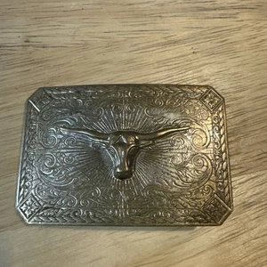 Hebilla de cinturón Texas Longhorn vintage - Imagen 1 de 5
