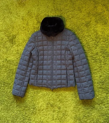 Emporio Armani Plumón Puffer Lana Chaqueta Gris Mujer Talla 42 Foto 1 de 4
