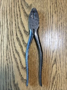 Vintage Snap-On Tools Vacuum Grip # 58R Linesman 8-1/2" Cutter Pliers Script - Picture 1 of 12