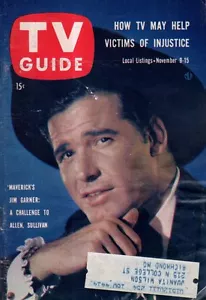 1957 TV Guide November 9-James Garner - Maverick; Tony Curtis; Patricia Driscoll - Picture 1 of 1