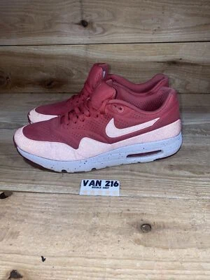 USADO: TALLA 10.5 Nike Air Max 1 Ultra Moire Zapatos Terra Rojo Tenis: 705297- 611 Foto 1 de 4