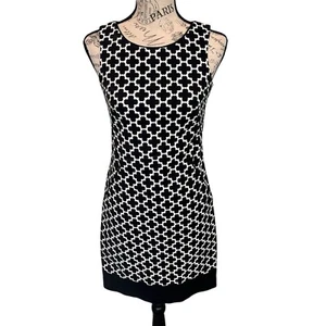 WHBM White House Black Market Kleid Gr. 00 Etuikleid ärmellos klassisch schwarz weiß - Bild 1 von 20