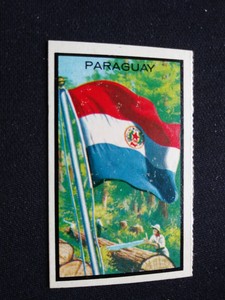 1963 Topps Flags Midgee Card # 69 Paraguay (EX)