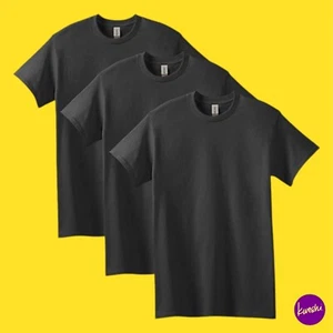 GILDAN Men's Heavy Cotton T-Shirt (Style G5000), Black, UK XXL (EU 60 | US XXL) - Picture 1 of 7
