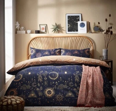 RIVA HOME Furn - Constellation Celestial Duvet Cover Set - Gold/Navy