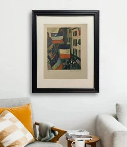 Raoul Dufy/Street Decked with Flags, 1906 / Edition 3/100 / COA / Hang-signed - Picture 1 of 13