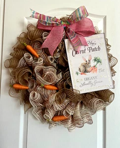 New Handmade Easter Front Door Country Wreath Handmade in USA - Picture 1 of 4