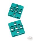 LEGO Technic - 2 x bloc connecteur broches - 1x3x3 - bras de levage - DK Turq - Neuf - 39793