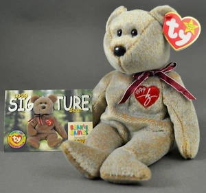 Signature Bear #4228 Ty 1999 gorro bebé retirado con tarjeta coleccionable - Imagen 1 de 11