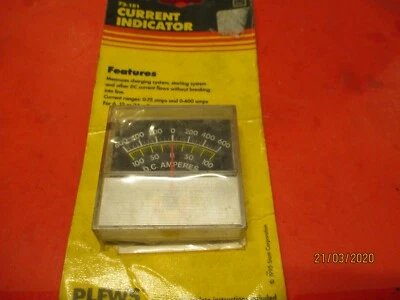 INDICADOR DE CORRIENTE--PLEWS 72-181-6-12-24 VOLTIOS MIDE CAUDAL Foto 1 de 3