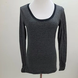 Calvin Klein Performance Top Womens Medium Black Striped Quick Dry Pullover - Picture 1 of 11