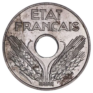 France 20 centimes 1941 ESSAI FER Etat Français SPL pièce de monnaie française - Imagen 1 de 2