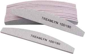 10 Pcs Rough Nail File 100/180 Grit, Heavy Duty Nail Files for Acrylic/Natural N - Picture 1 of 12