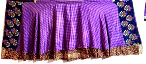 Women's Indian Sari Wrap Skirt Handmade Reversible Vintage Hippie XL Tea - Picture 1 of 6