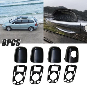 8PCS ABS Door Handle End Cap Cover For Peugeot 307 For C2 C3 Door Handle_bf - Picture 1 of 6