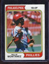 1974 OPC O-Pee-Chee #515 Willie Montanez, Philadelphia Phillies, VG-EX!
