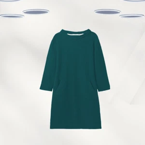 Ex White Stuff Women's 3/4 Sleeve Cowl Dress in Green - Picture 1 of 1