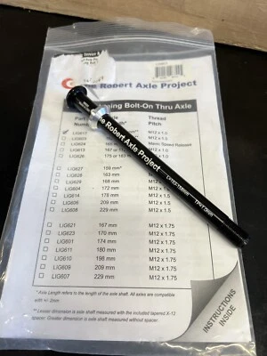 Robert Axle Project Lightning Bolt On Thru Axle ~ M12 x 1.0 ~ 153-158mm LIG617 - Image 1 of 3