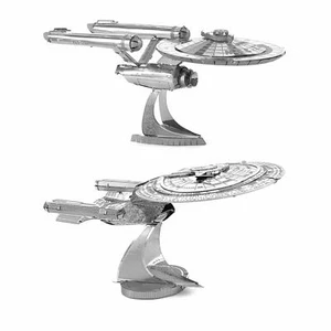 Set of 2 Fascinations Metal Earth Star Trek 3D Model Kits NCC-1701 & NCC-1701D - Picture 1 of 3