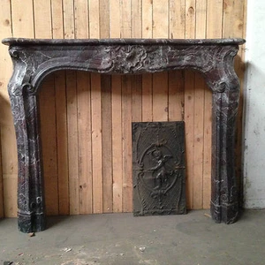 Cheminée Louis XV / Cheminée ancienne / Cheminée marbre / Fireplace - Picture 1 of 7