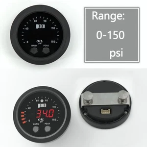 52mm Electronic Oil Pressure Gauge + 1/8 Npt Sensor Red Display Digital 0-150psi - Picture 1 of 6