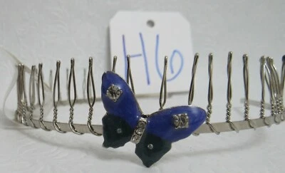Metal Comb Headband with Butterfly New Rhinestones  - Image 1 of 4