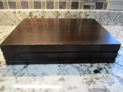 Vintage Dark Wood Flatware Chest - Tarnish Proof - Service For 12. - Image 1 of 3
