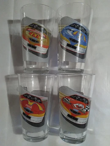 Nascar 50th Anniversary Collector's Series Drinking Glasses McDonald's Bill Cover