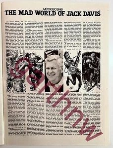 JACK DAVIS 1975 MAD MAGAZINE PROFILE MEDIASCENE #16 COMIC ART * THE SHADOW - Bild 1 von 4