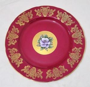 Raro Paragon Púrpura Anémona Flotante en Oro Rojo 8 1/4" Placa 183 - Imagen 1 de 6