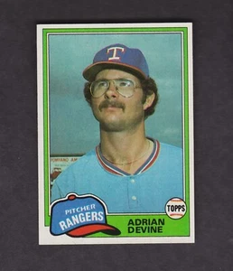 1981 Topps Baseball Card #464 Adrian Devine Texas Rangers NM Vintage Original - Picture 1 of 2