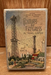 Vintage 1934 Chicago World's Fair Century of Progress 52 Playing Cards - Picture 1 of 4