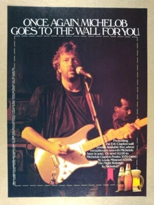 Poster Michelob Birra Eric Clapton 1988 offerta stampa d'epoca annuncio - Foto 1 di 1