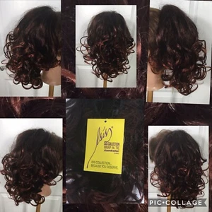 New! ISIS Collection Wrap-N-Tie Hairpiece Soft Curls Dark Brown /Red (6-ISS) NWT - Picture 1 of 12