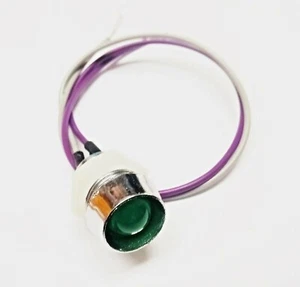 SPIA LUMINOSA LED VERDE 24VDC DIAMETRO FORO: 13,5 mm DA PANNELLO - Picture 1 of 1