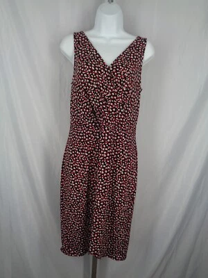 Vestido sin mangas White House Black Market talla 6 rojo animal confeti elástico nuevo Foto 1 de 4