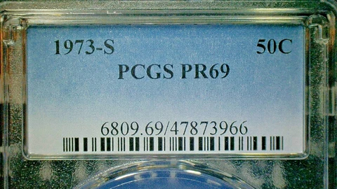 4TH OF JULY SALE RETURNS--U.S. 1973-S JFK PCGS PR69 CLAD .50c COIN KM#202b Cover